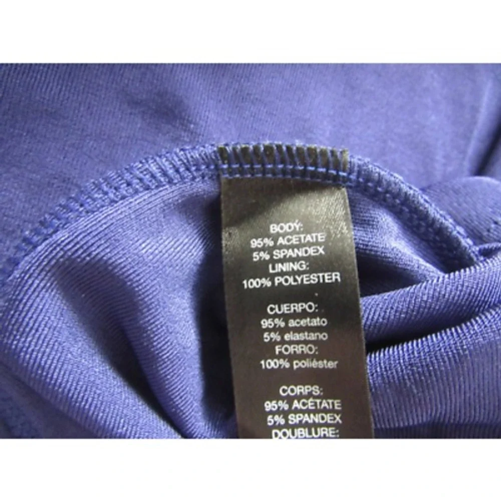 Chico's Cold-Shoulder Top Women's Size 3 Purple Acetate Blend Preppy - Picture 5 of 8